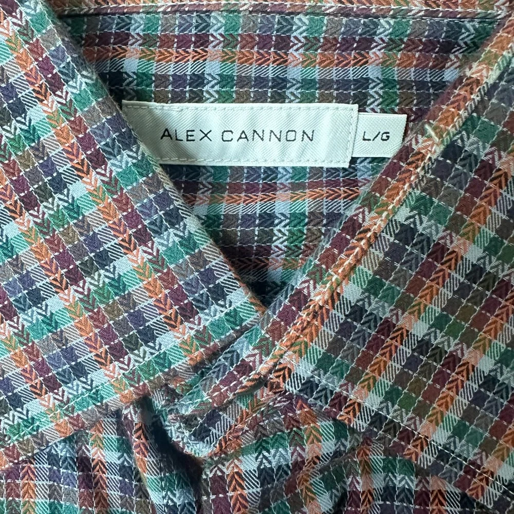 Alex Cannon Men’s Button Up Check Shirt - Picture 6 of 7